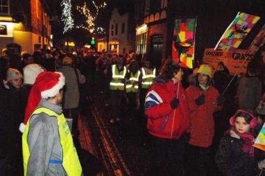 Christmas Fayre - The parade in full fllow