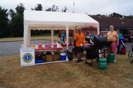 Lions marquee and BBQ stand