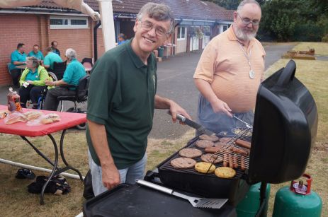 Lions Phil and Johm still on the BBQ after a change of shirt on the second day