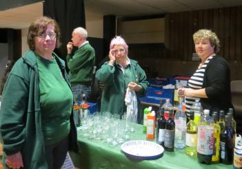 Lions Club setting up the bar at the Elvis night