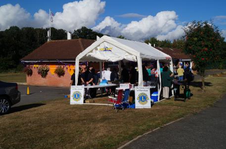 The Lions BBQ and drinks stall ready to go