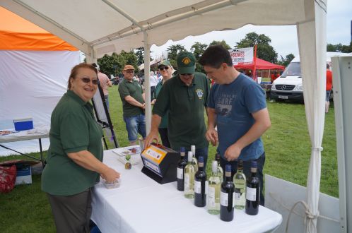 Having a go on our bottle tombola