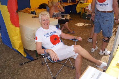 Jackie from the British Legion having a well deserved rest. Phew! What a day